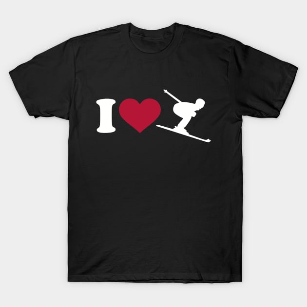 I love Ski T-Shirt by Designzz